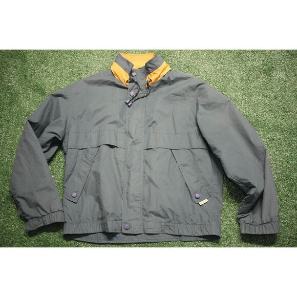 Vintage London Fog Outdoor Gear Jacket - Green/Yellow Windbreaker, Size Medium - Picture 1 of 10